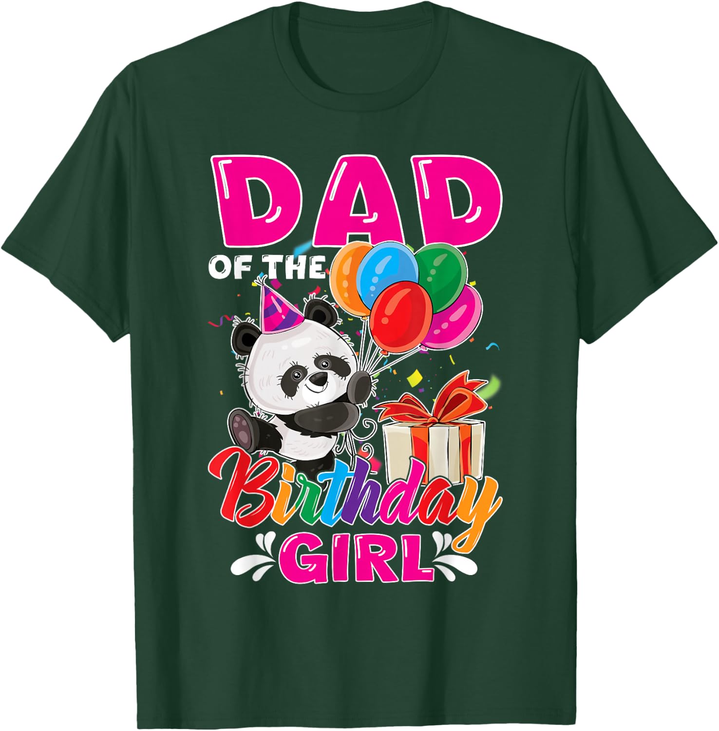 Dad Of The Panda Bear Birthday Animal Lover Boys Girls T-Shirt - T-Shirt | Forest