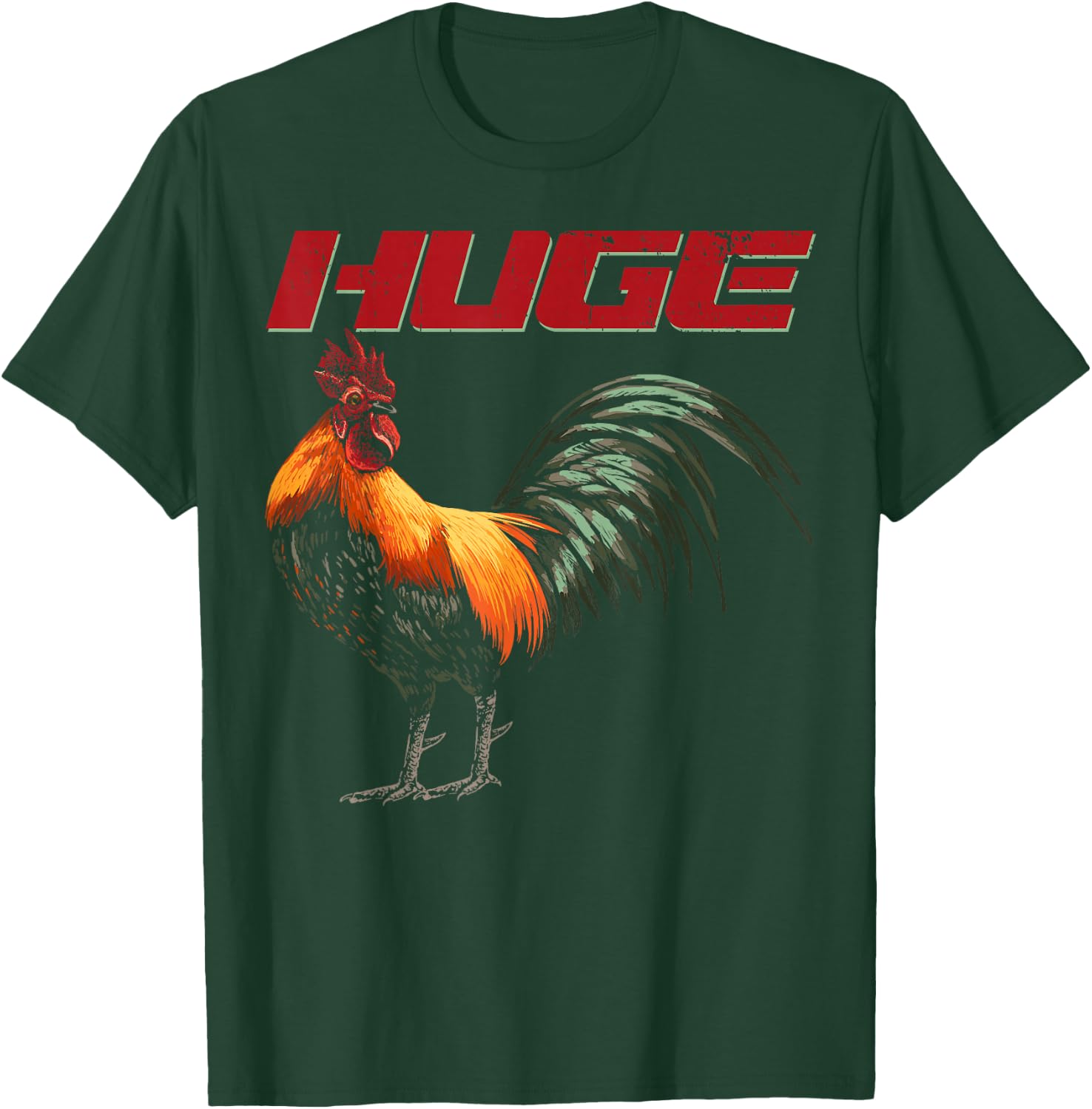 Huge Rooster Chicken Cock Bird Cockfighting Cockerel T-Shirt - T-Shirt | Forest