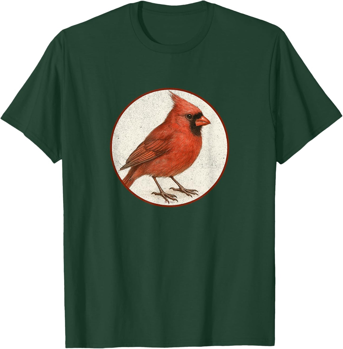 Colorful Retro Northern Cardinal Bird Design T-Shirt - T-Shirt | Forest