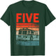 5 Year Old Shirt 5th Birthday Boy Firefighter Fire Truck T-Shirt - T-Shirt | Forest