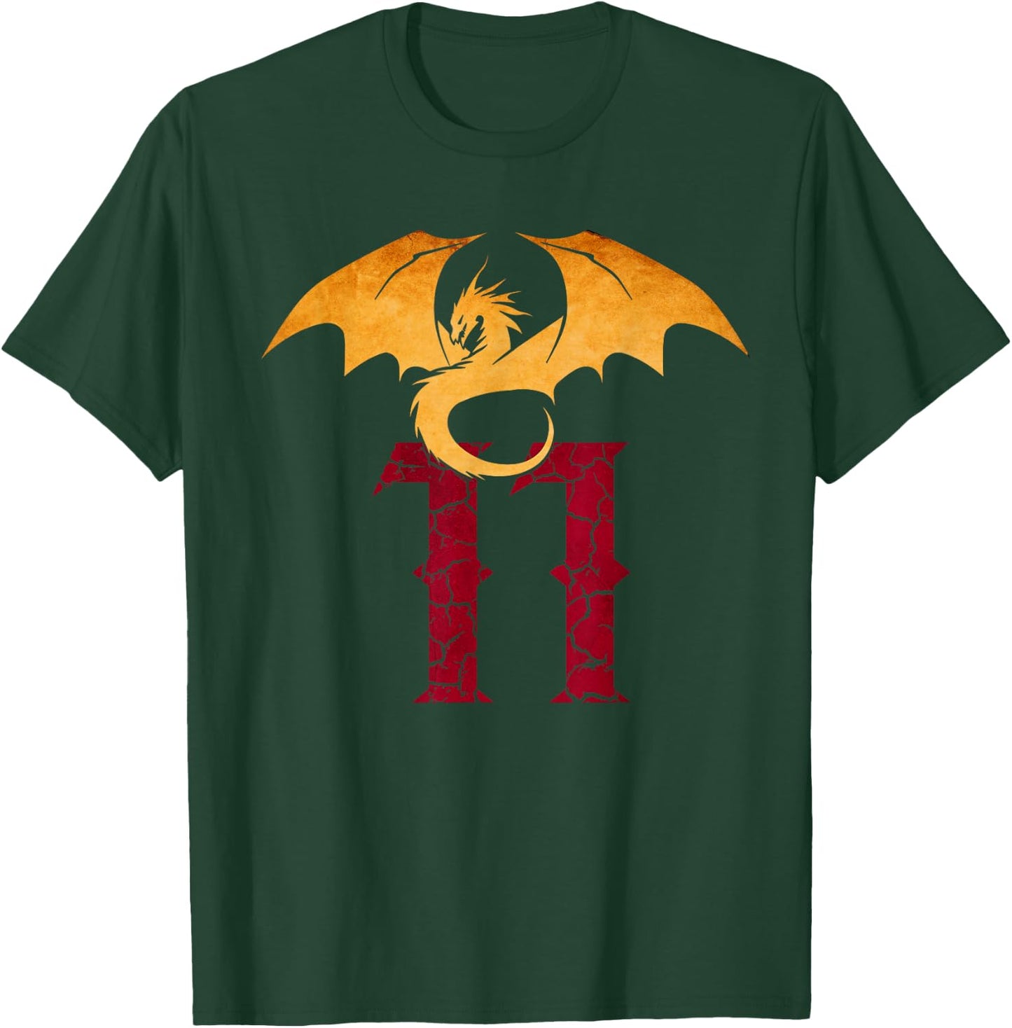11 Year Old Birthday Dragon Fantasy 11th Bday Boy T-Shirt - T-Shirt | Forest