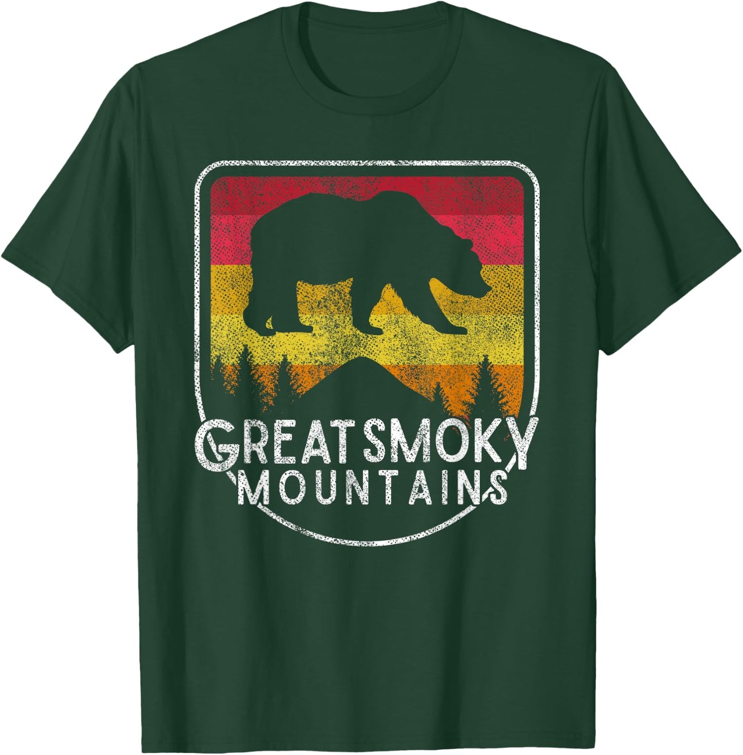 Great Smoky Mountains National Park Retro Men Women Gift T-Shirt - T-Shirt | Forest