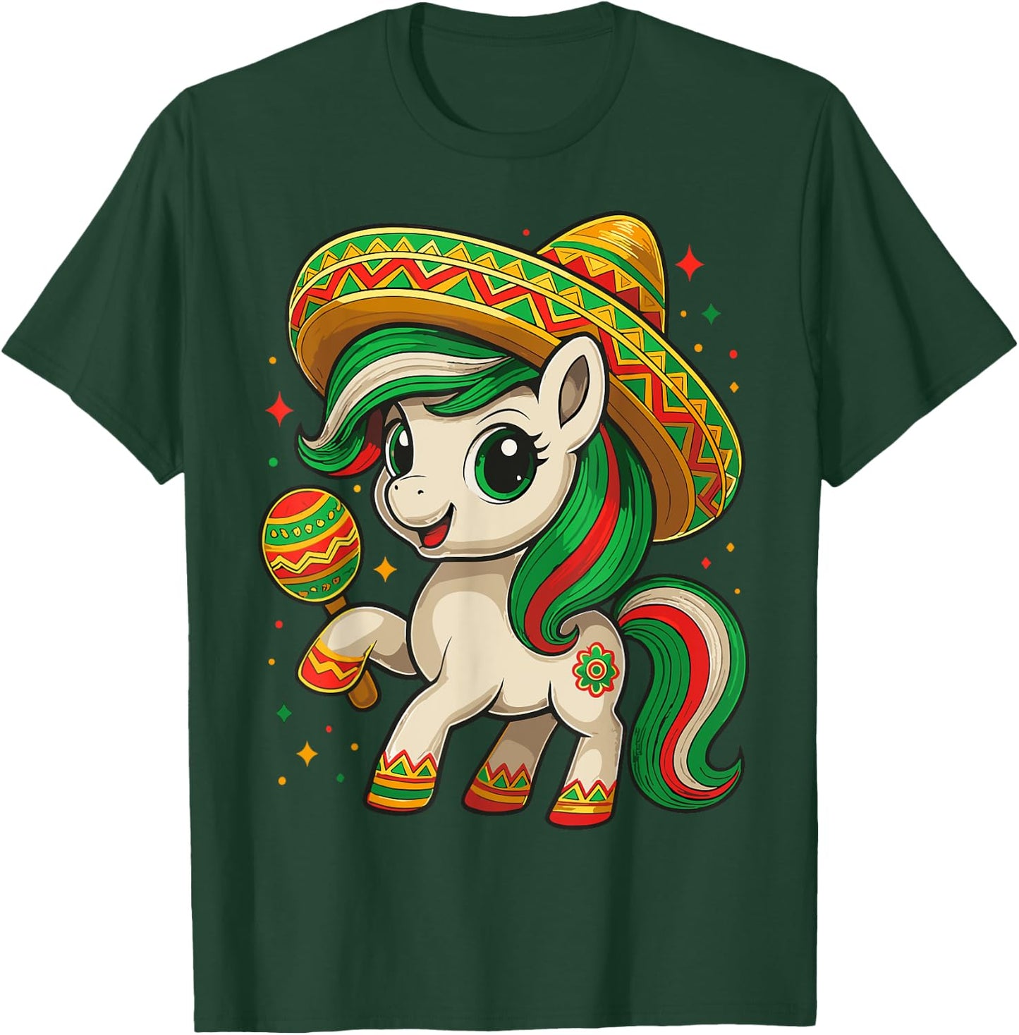 Unicorn Cinco de Mayo Mexican T-Shirt - T-Shirt | Forest