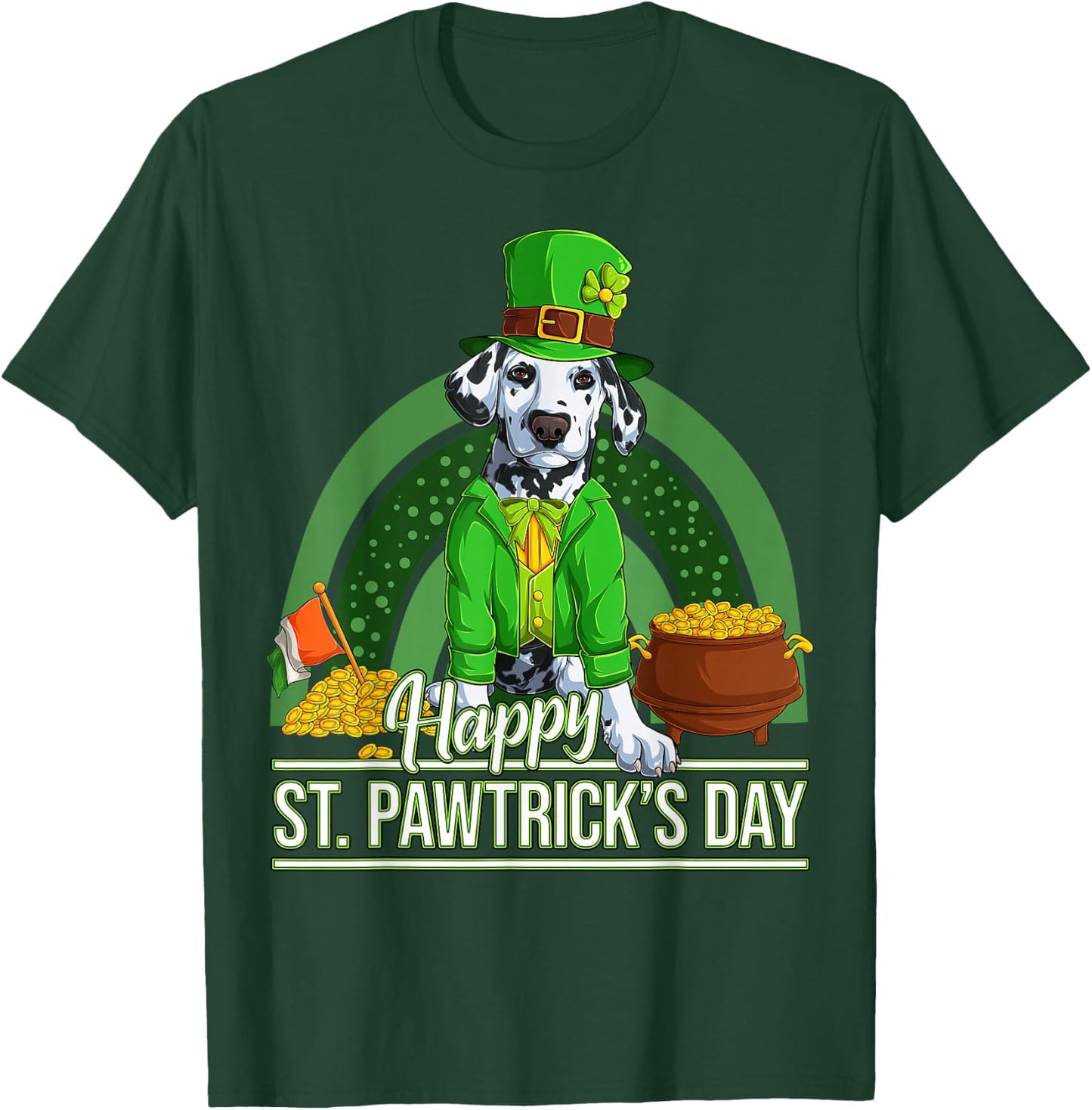 Dalmatian Dog St. Patricks Day Dalmatian T-Shirt - T-Shirt | Forest