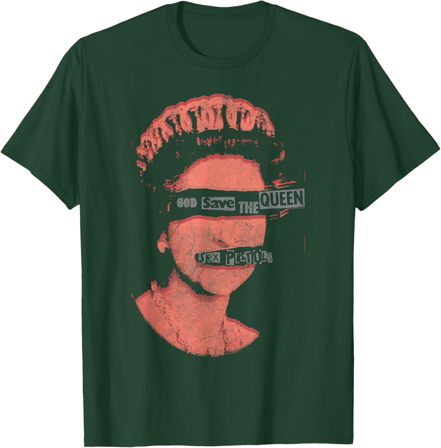 Sex Pistols Official God Save The Queen Red Stamp T-Shirt - T-Shirt | Forest