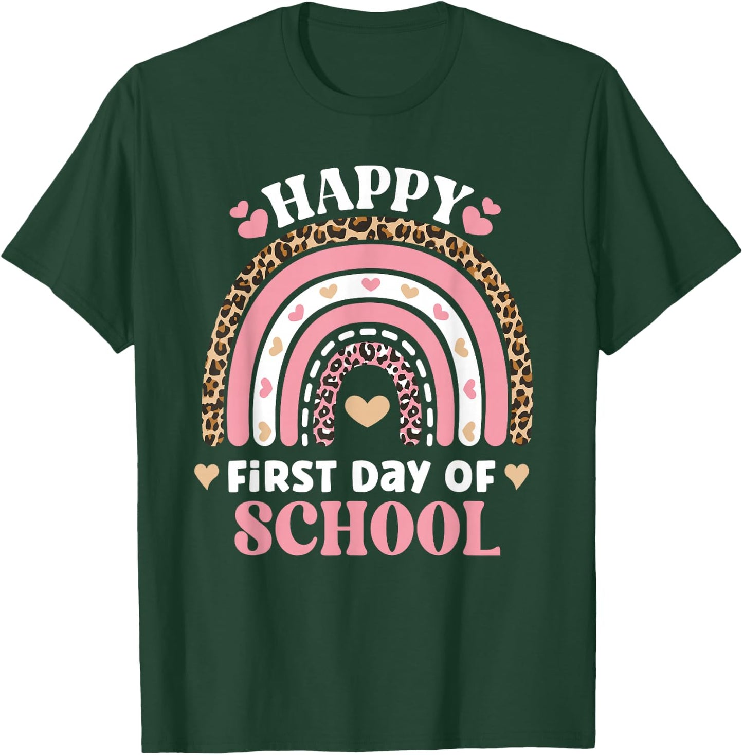 Happy First Day Of School Back To School Students And T-Shirt - T-Shirt | Forest