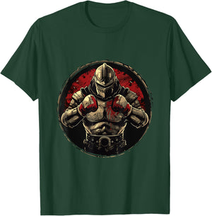 Knight With Boxing Gloves | Medieval Boxer Fighter Boxing T-Shirt - T-Shirt | Forest