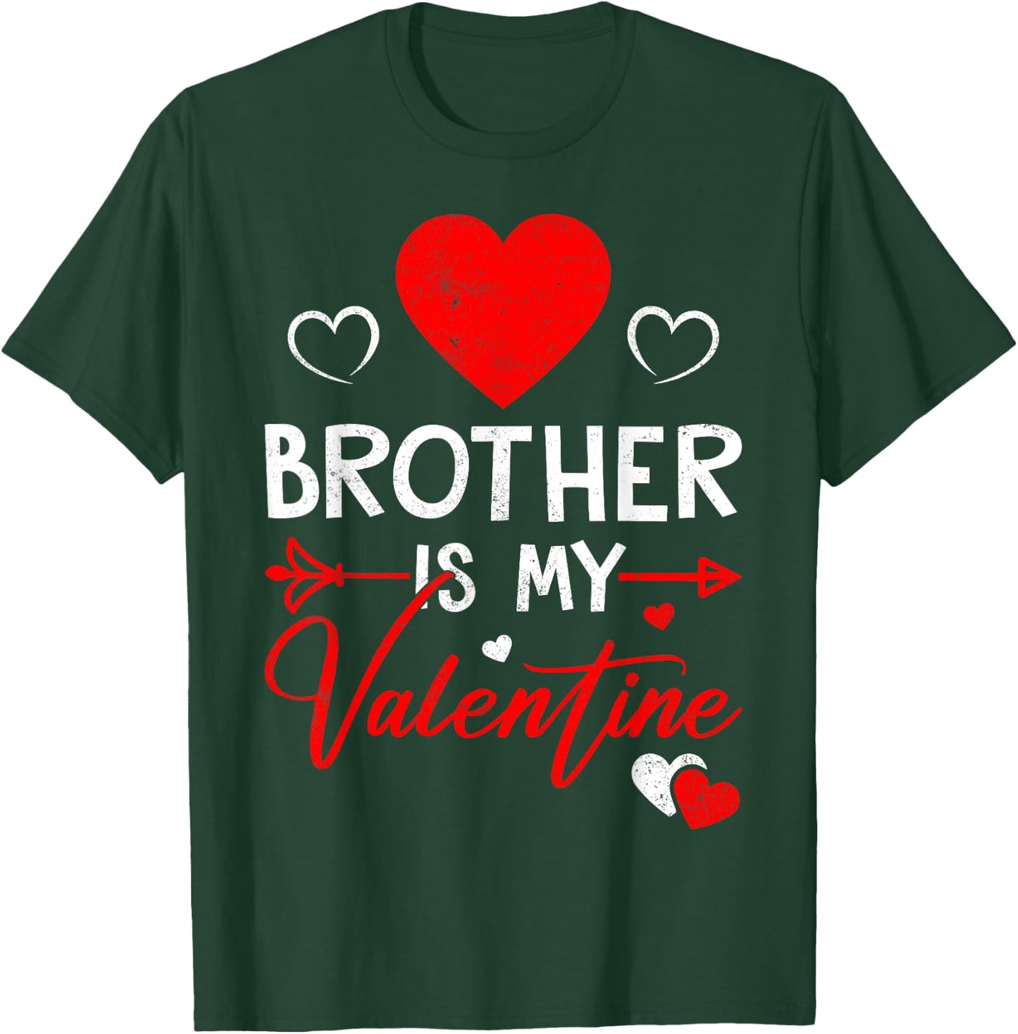 Family Matching Love Heart Brother Is My Valentine T-Shirt - T-Shirt | Forest