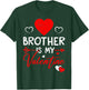 Family Matching Love Heart Brother Is My Valentine T-Shirt - T-Shirt | Forest