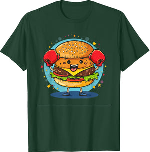 Smash Burger Costume with Funny Boxing Gloves T-Shirt - T-Shirt | Forest