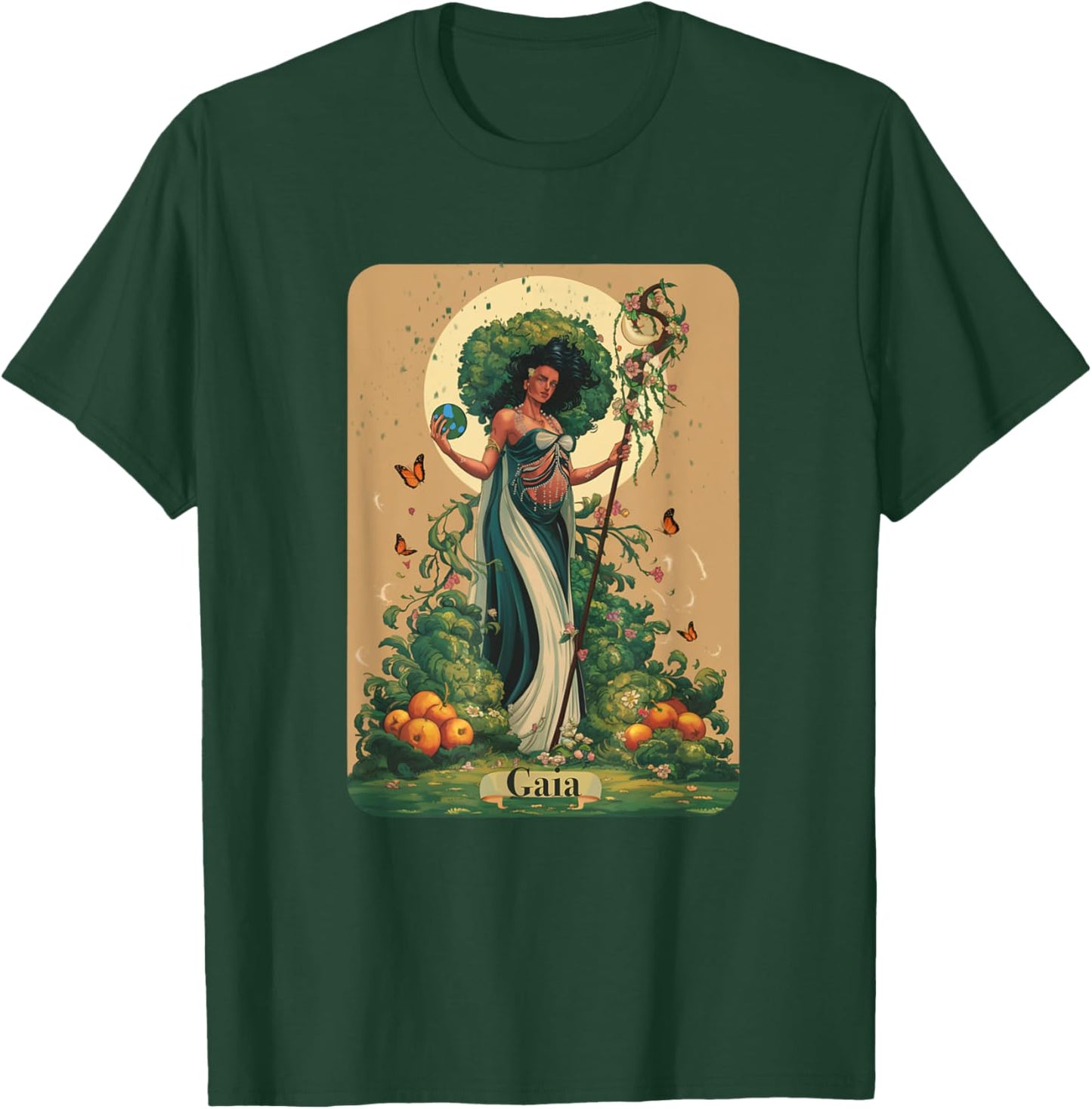 Gaia Greek Goddess Mother Earth Nature Lover Witchy Pagan T-Shirt - T-Shirt | Forest