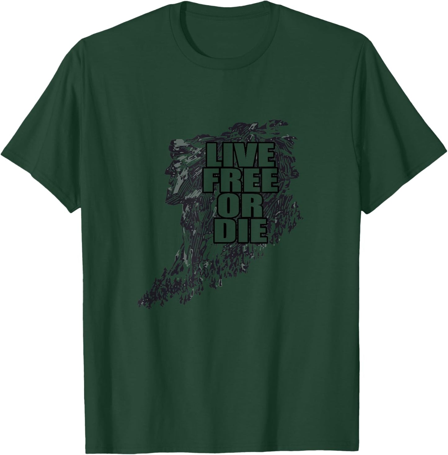 Live Free Or Die Old Man of The Mountain T-Shirt - T-Shirt | Forest