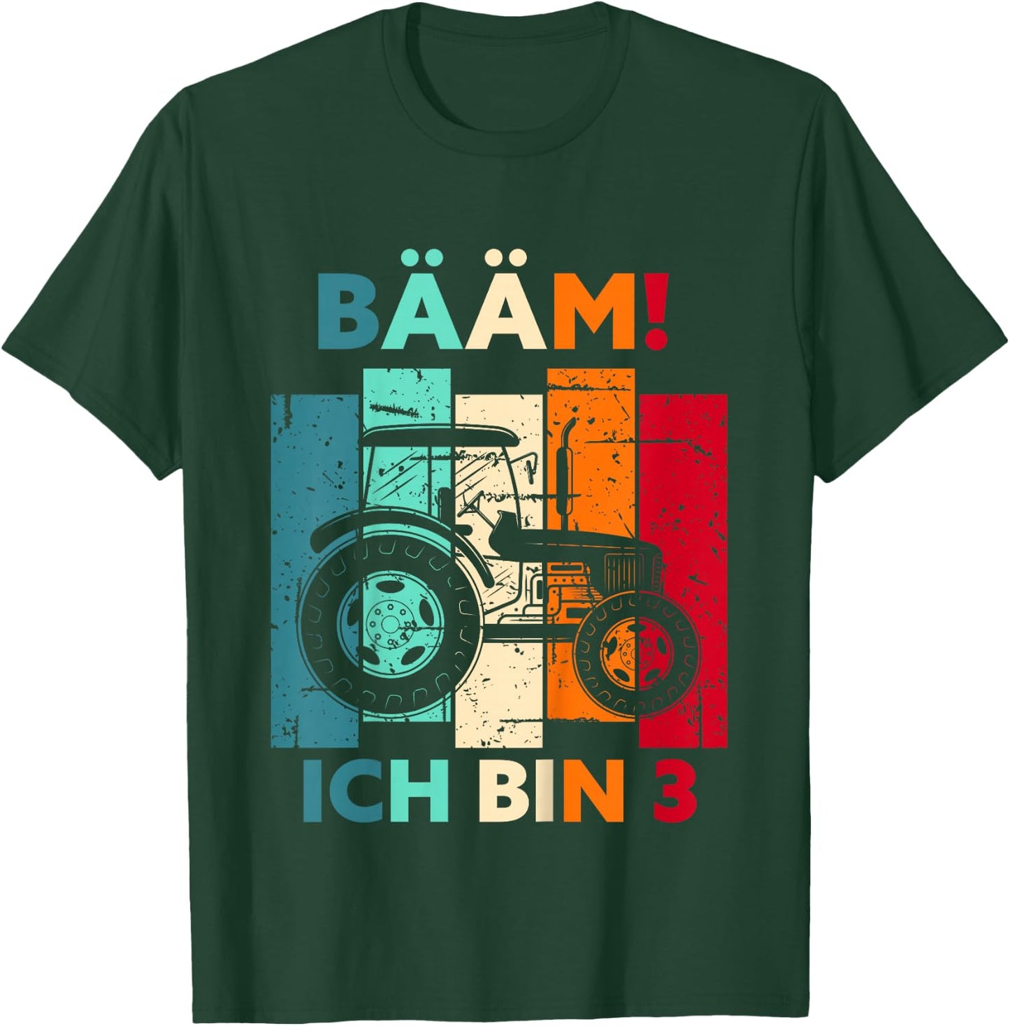 Bääm! Ich Bin 3 Jahre DREI Junge 3. Geburtstag Traktor T-Shirt - T-Shirt | Forest