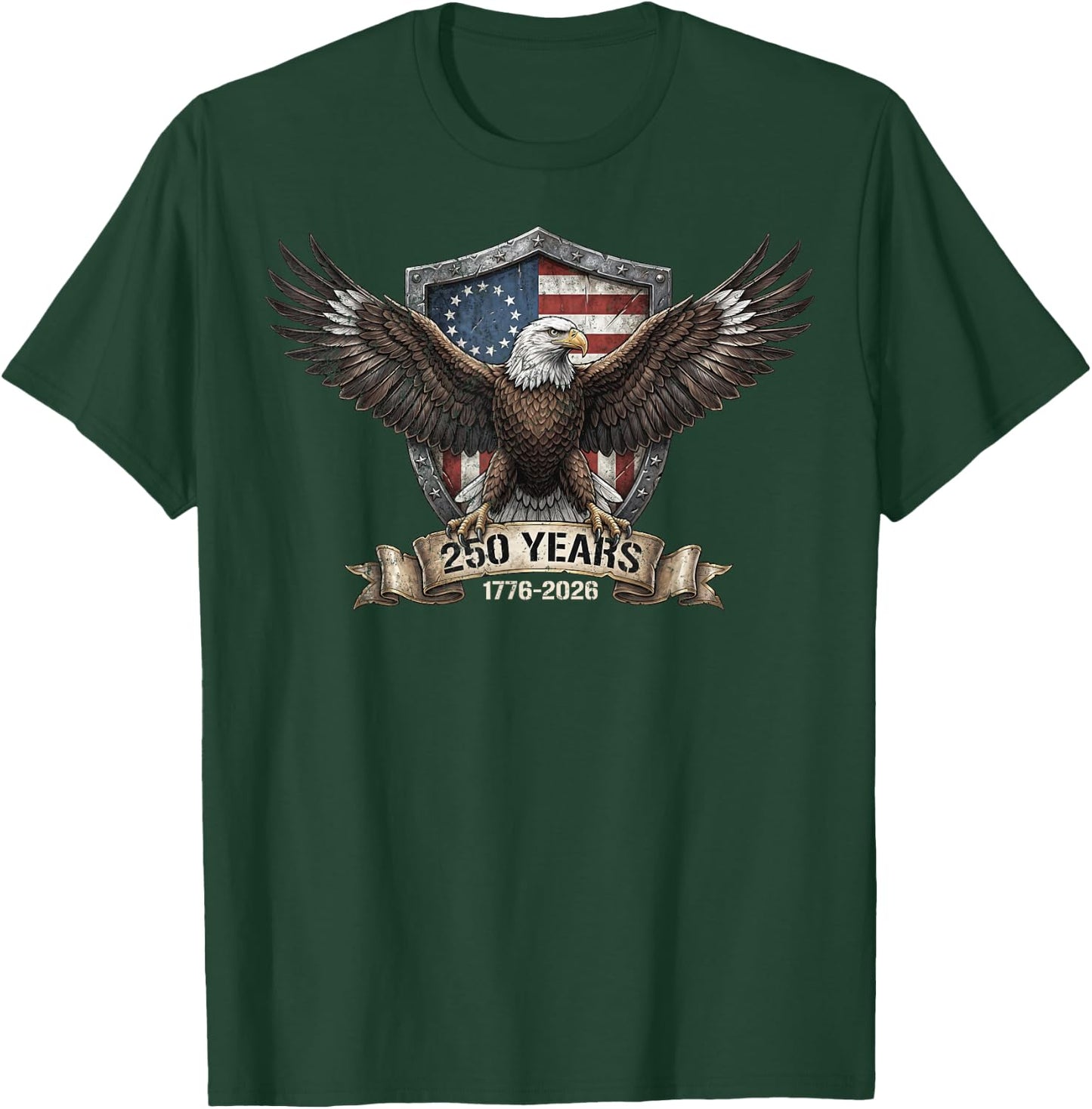 250th Anniversary Patriotic USA T-Shirt - T-Shirt | Forest