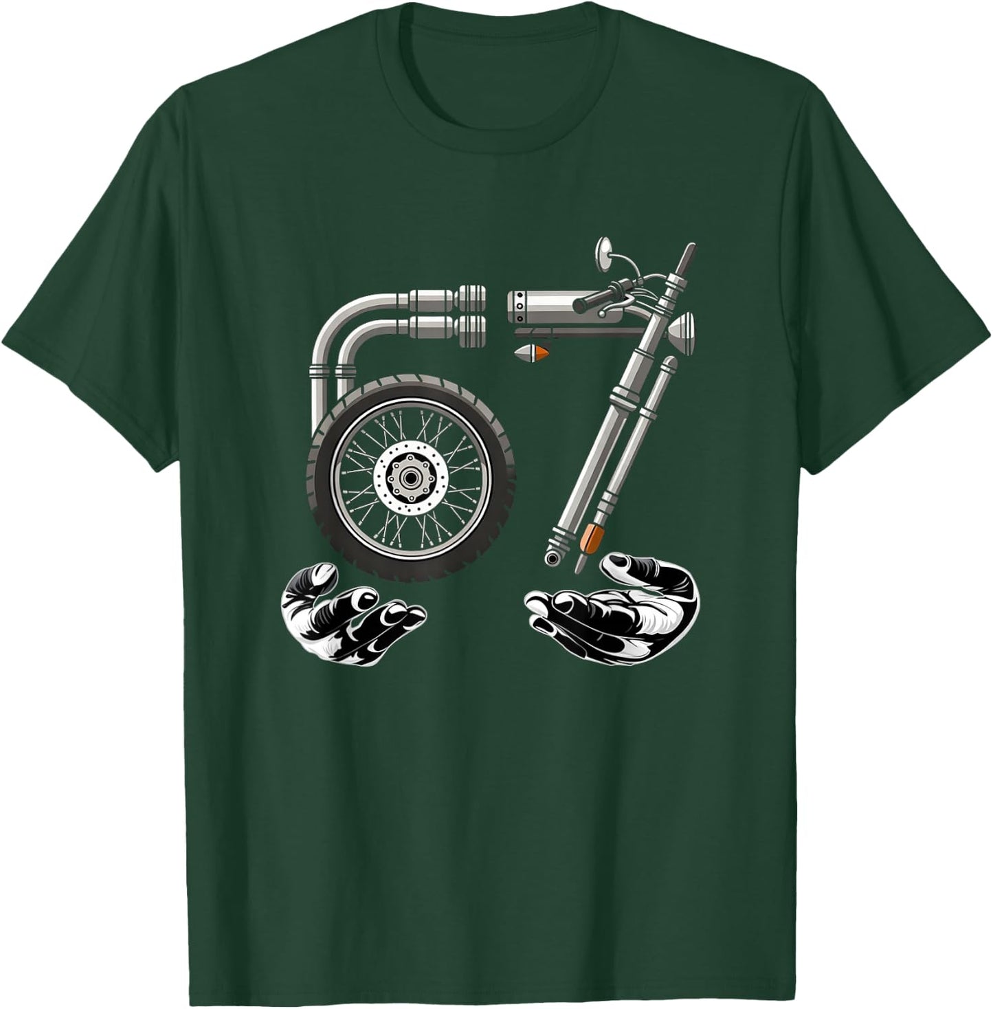 67 Meme Motorrad Six eeven T-Shirt - T-Shirt | Forest