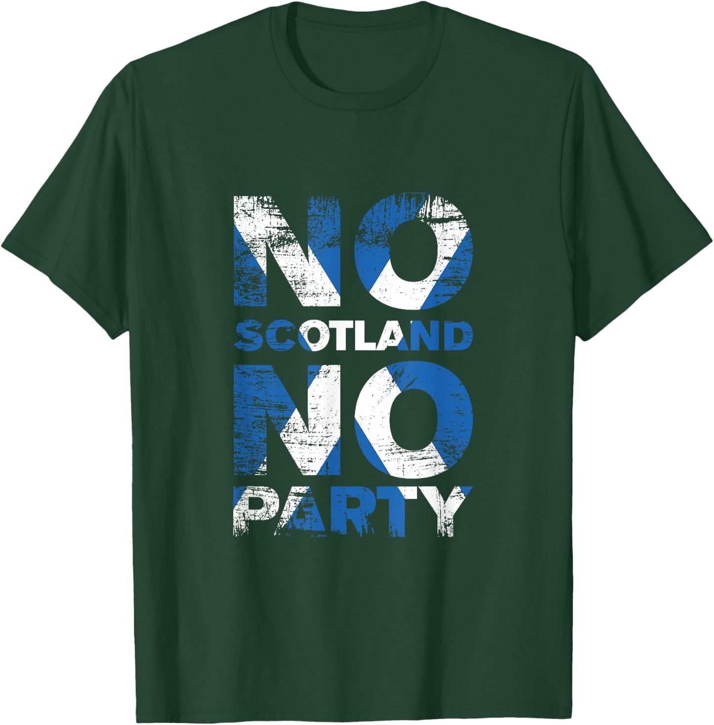 Schottisches Banner Fan Schottland Flagge Retro No Scotland No Party T-Shirt - T-Shirt | Forest