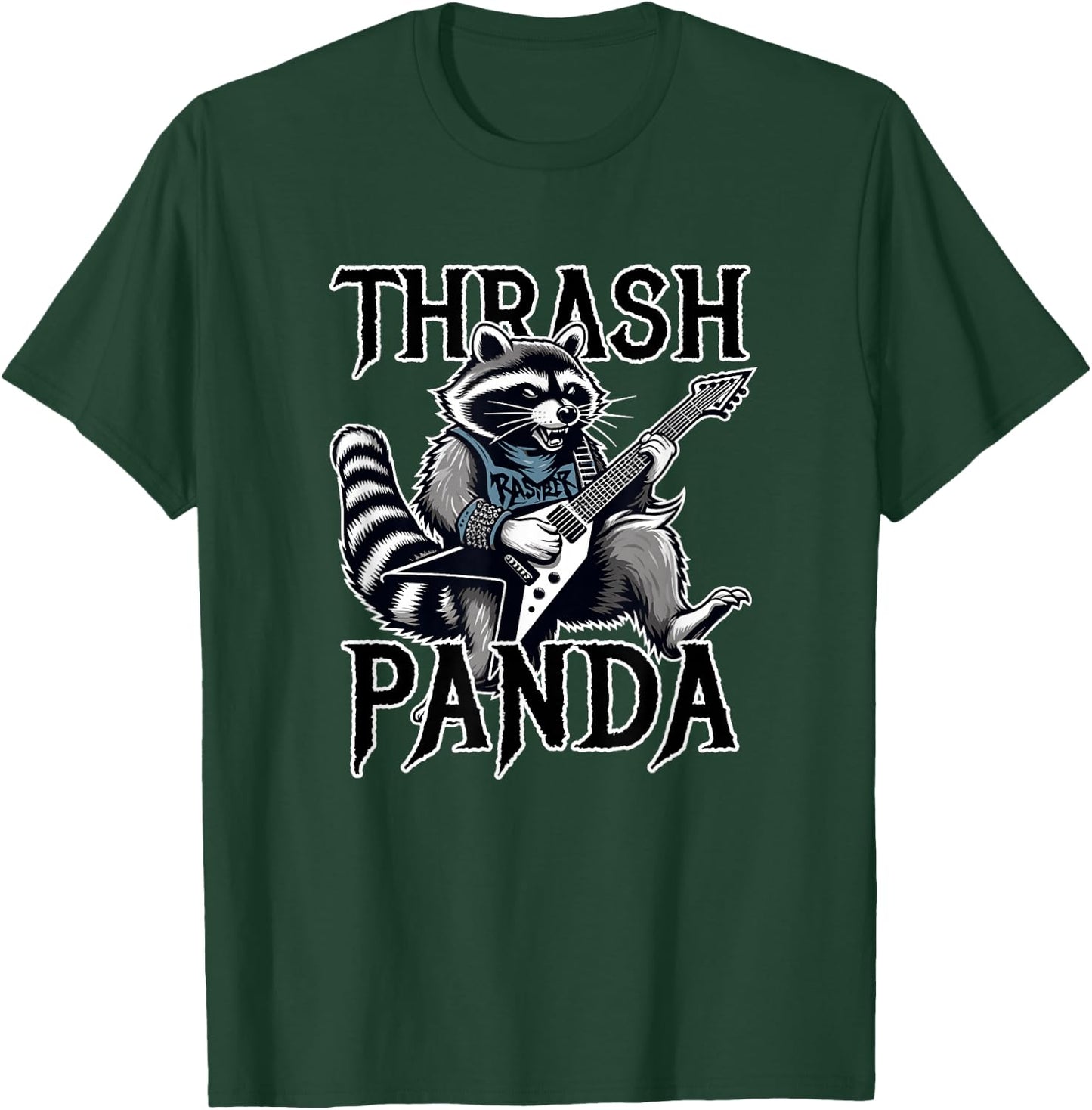 Heavy Metal Rock Raccoon Funny Trash Panda T-Shirt - T-Shirt | Forest