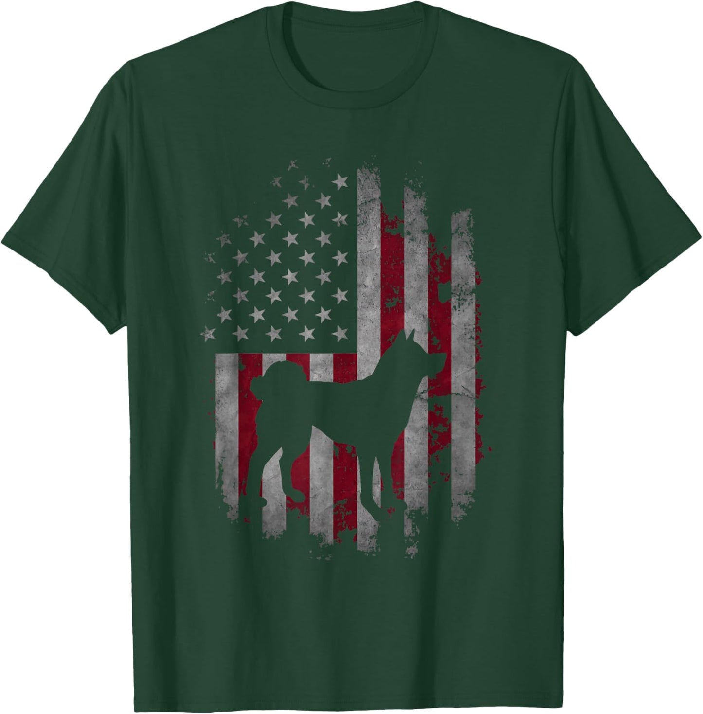Patriotic Akita - USA American Flag Dog Trainer Canine Lover T-Shirt - T-Shirt | Forest