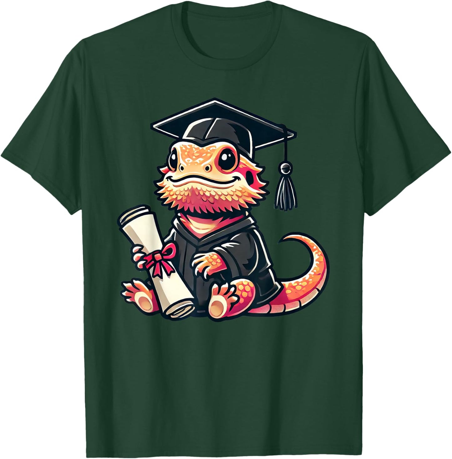 Cute Bearded Dragon Graduation T-Shirt - T-Shirt | Forest