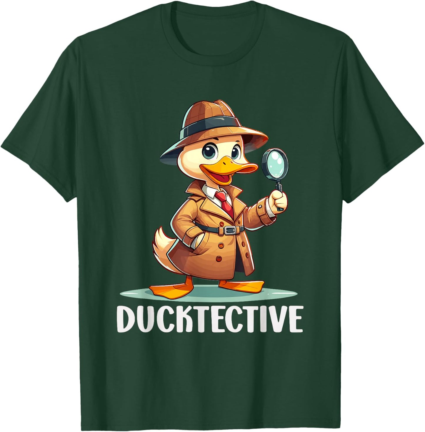 Private Investigator PI Funny Duck Pun Detective Spy T-Shirt - T-Shirt | Forest