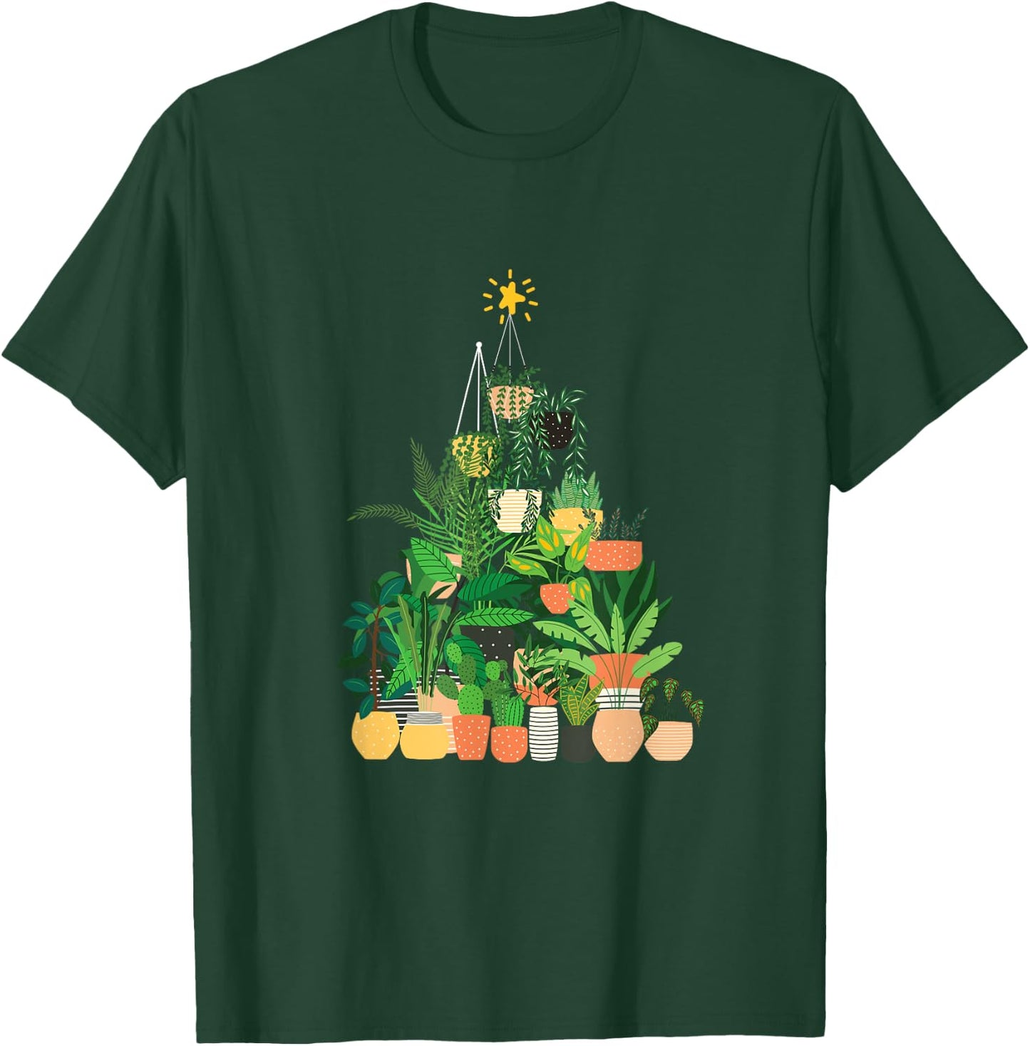 Gardening Potted Plant Christmas Tree T-Shirt - T-Shirt | Forest