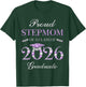 Proud Stepmom of A Class of 2026 Graduate T-Shirt - T-Shirt | Forest