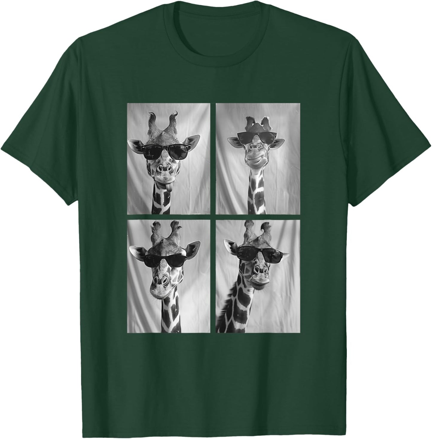 Cute Giraffe with Sunglasses African Animal Hipster Meme T-Shirt - T-Shirt | Forest