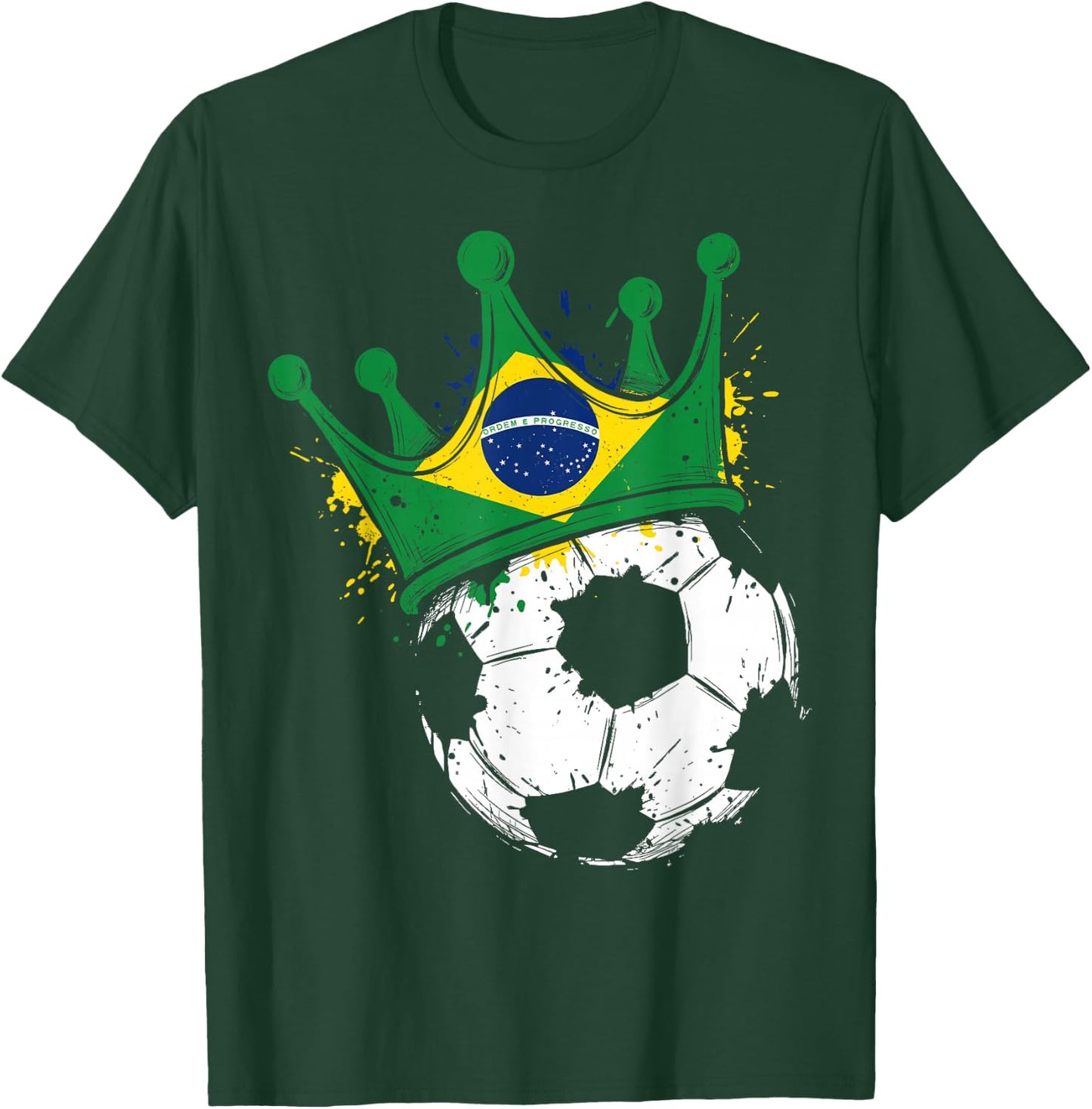 Brazilian Flag Novelty Brazil T-Shirt - T-Shirt | Forest