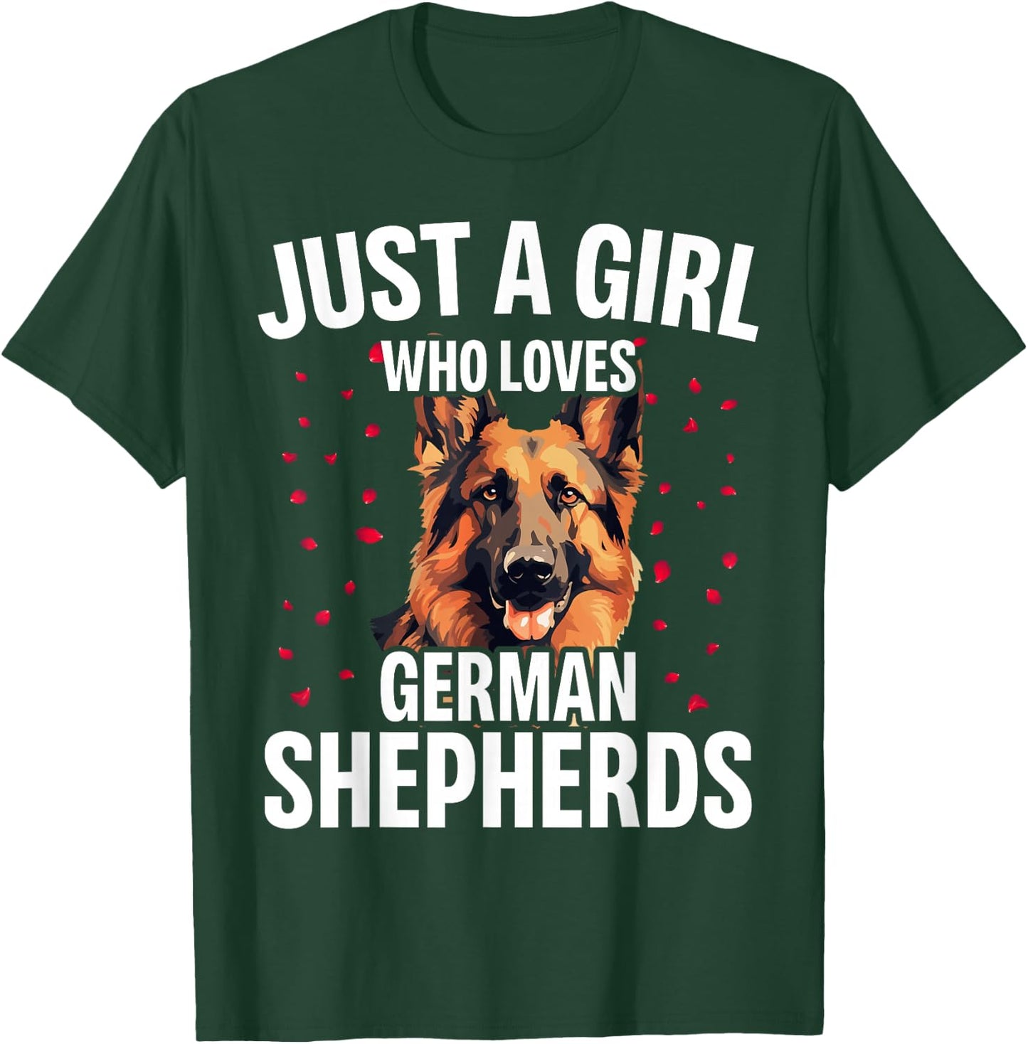 Funny German Shepherd Art For Girls Women Kids Dog Lovers T-Shirt - T-Shirt | Forest