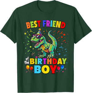 Best Friend of the Birthday Boy TRex Dinosaur Party T-Shirt - T-Shirt | Forest