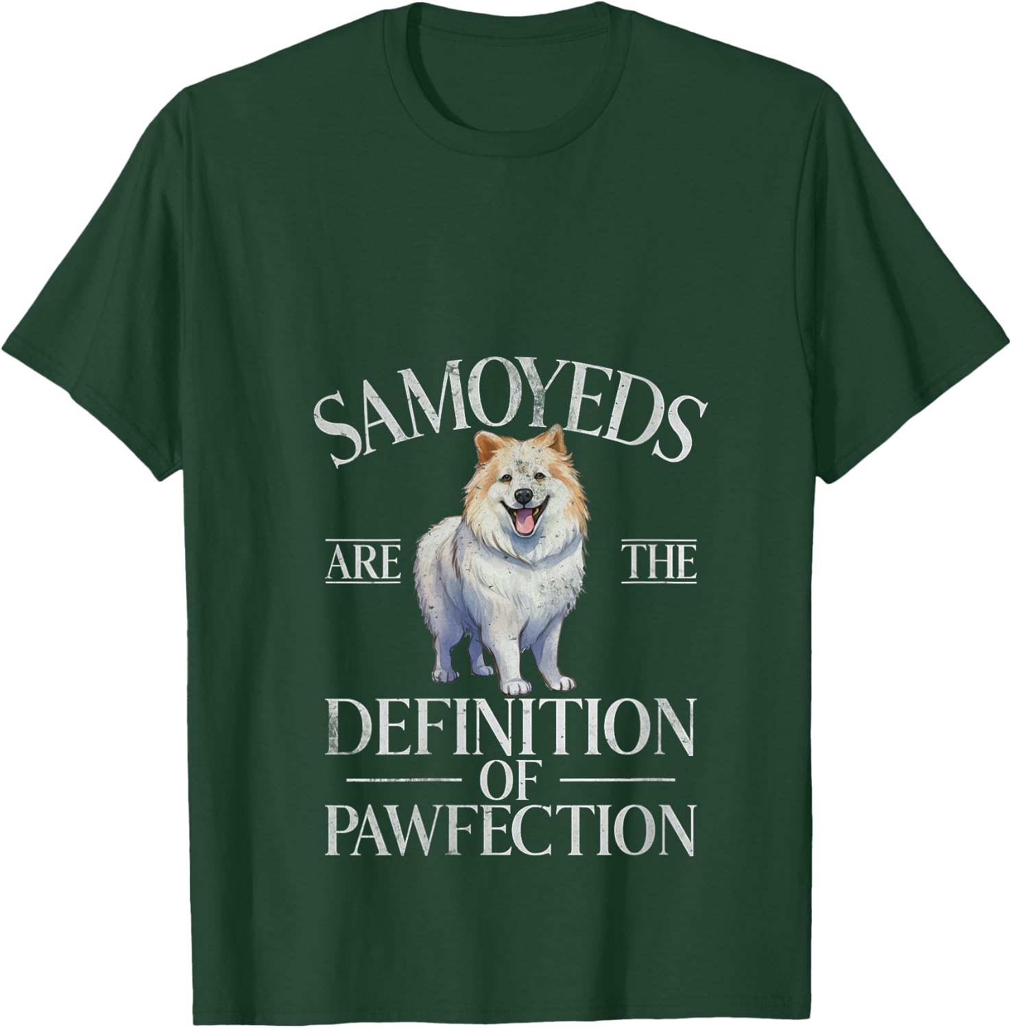 Samoyeds are the Definition of Pawfection Samoyed V-Neck T-Shirt - T-Shirt | Forest