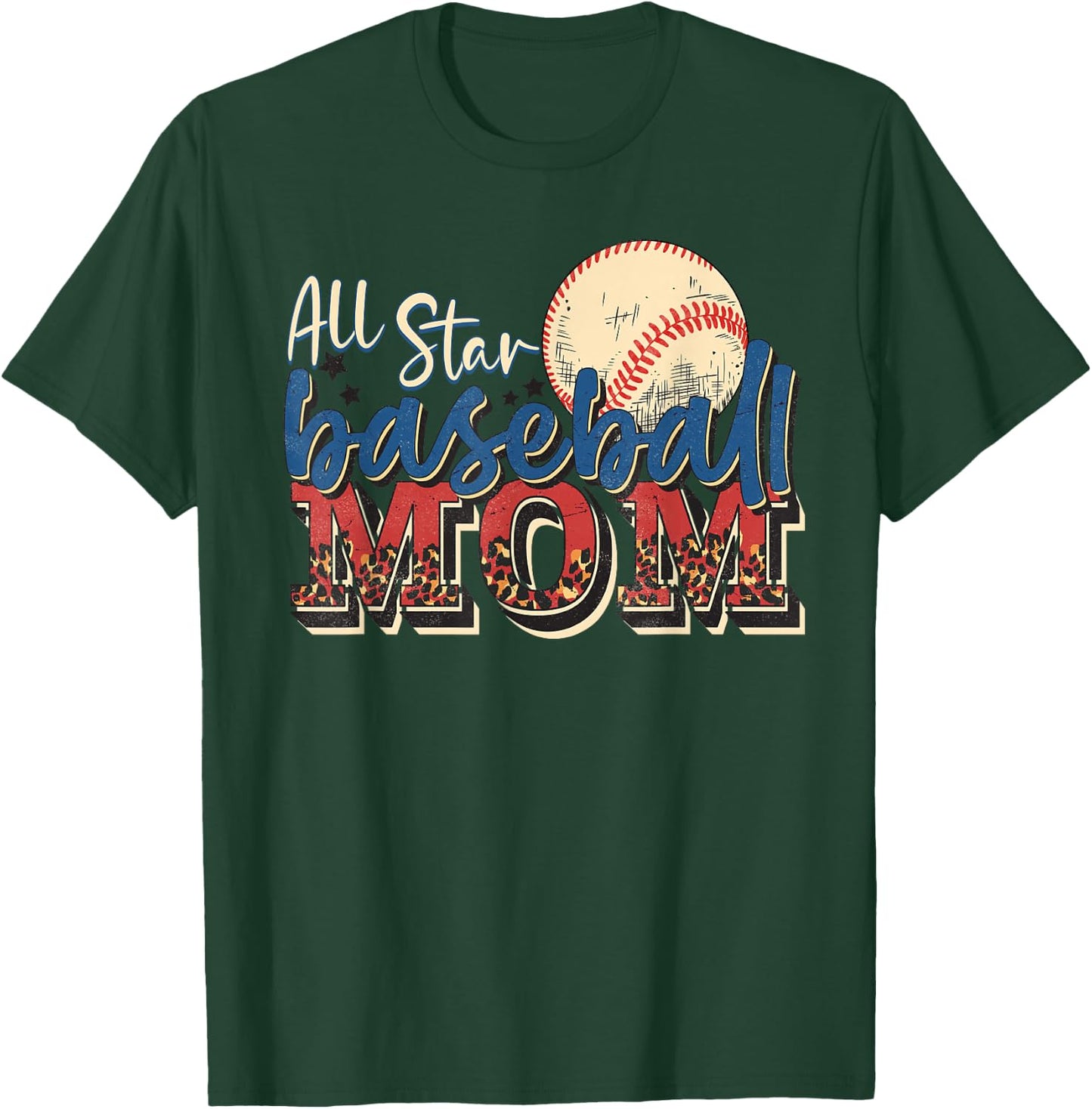All Star Baseball Mom T-Shirt - T-Shirt | Forest