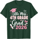 Little Miss 4th Grade Graduation 2026 Coquette Graduation T-Shirt - T-Shirt | Forest