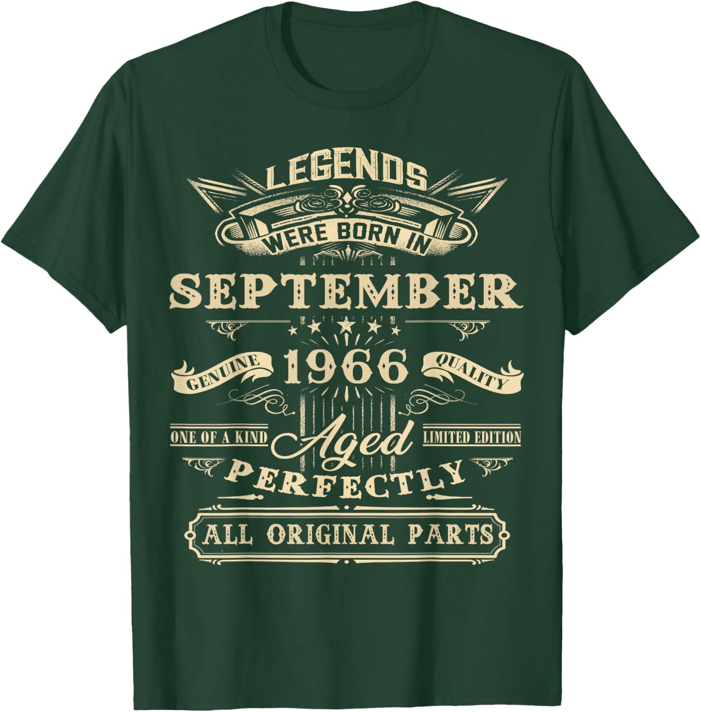 Legend Born In September 1966 60th Birthday 60 Years Old T-Shirt - T-Shirt | Forest
