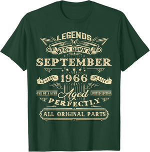 Legend Born In September 1966 60th Birthday 60 Years Old T-Shirt - T-Shirt | Forest
