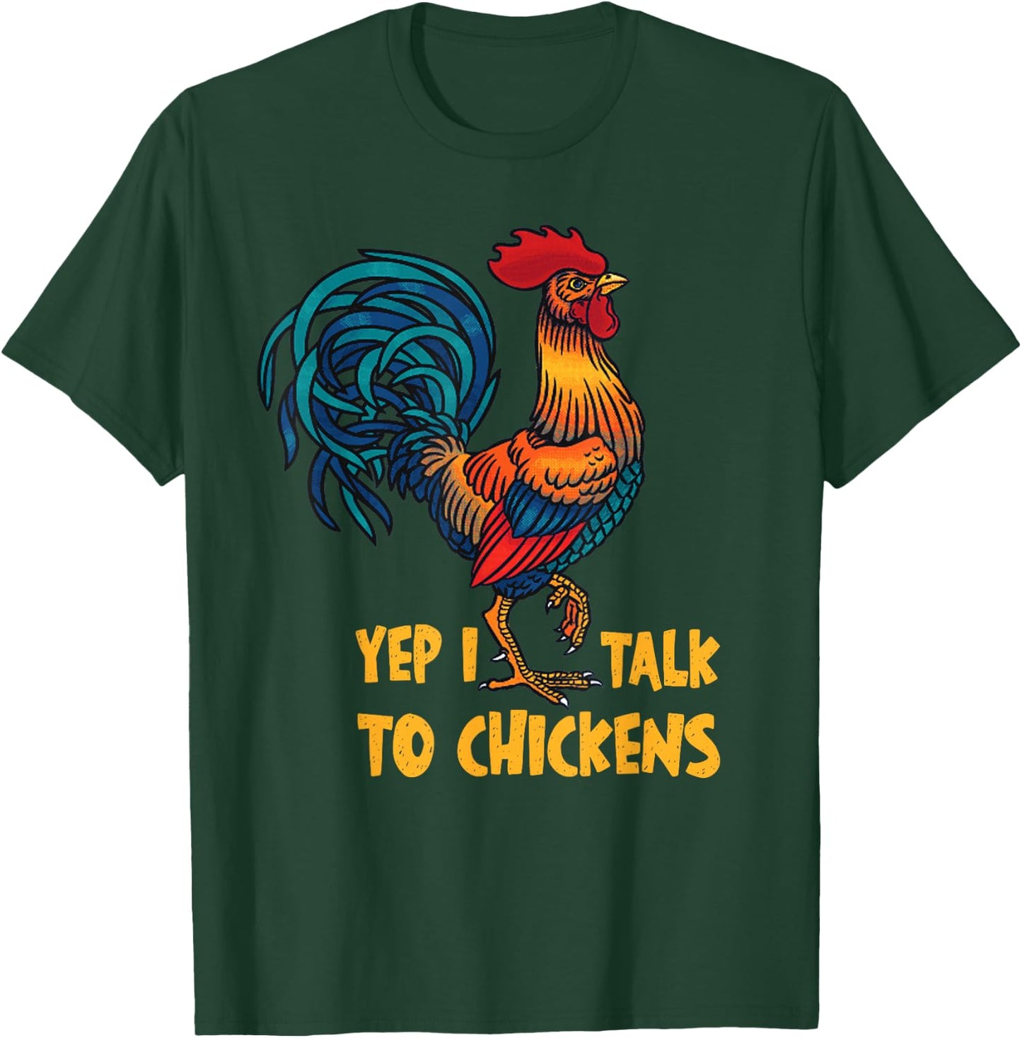 Funny Chicken Women Crazy Chicken Farmer Lovers T-Shirt - T-Shirt | Forest