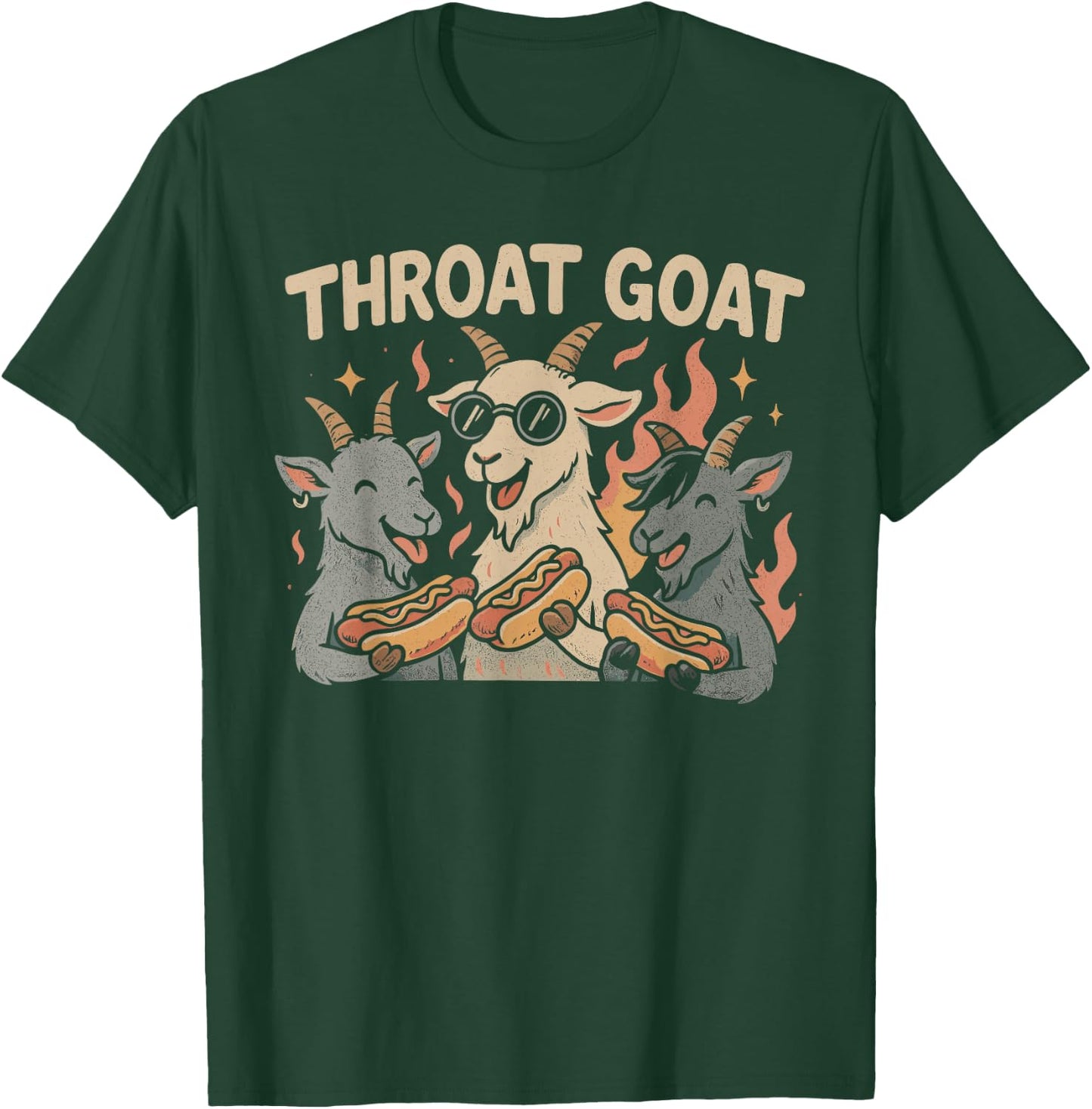 Throat Goat Inappropriate Adult Humor T-Shirt - T-Shirt | Forest