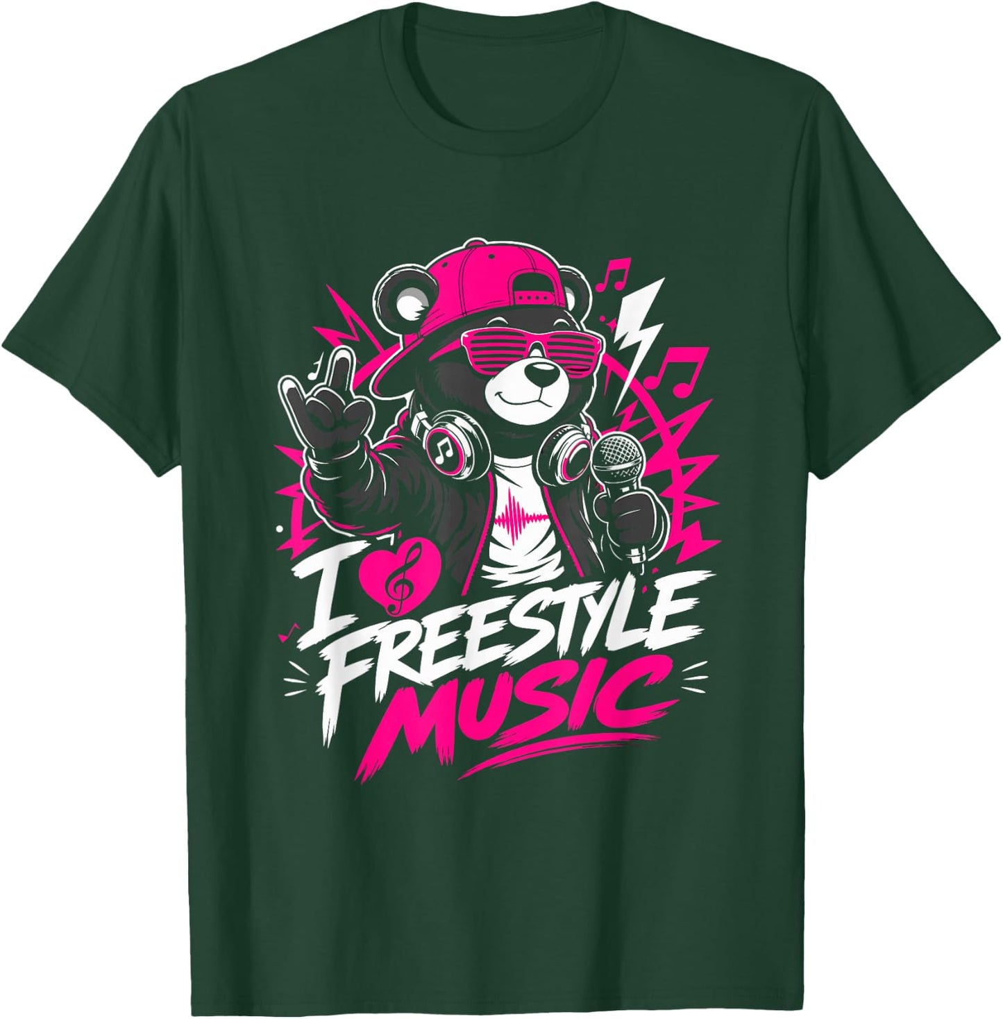 I Love Freestyle Music T-Shirt - T-Shirt | Forest