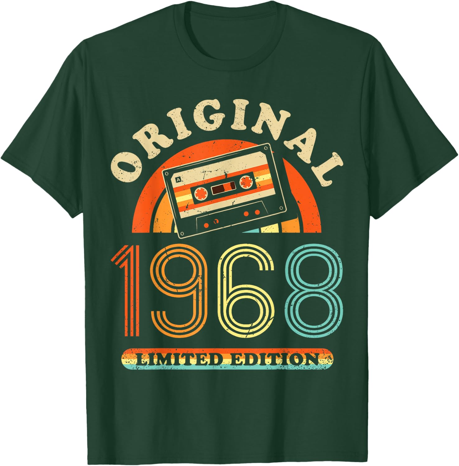 58.Geburtstag Original Männer Frauen Vintage Jahrgang 1968 T-Shirt - T-Shirt | Forest