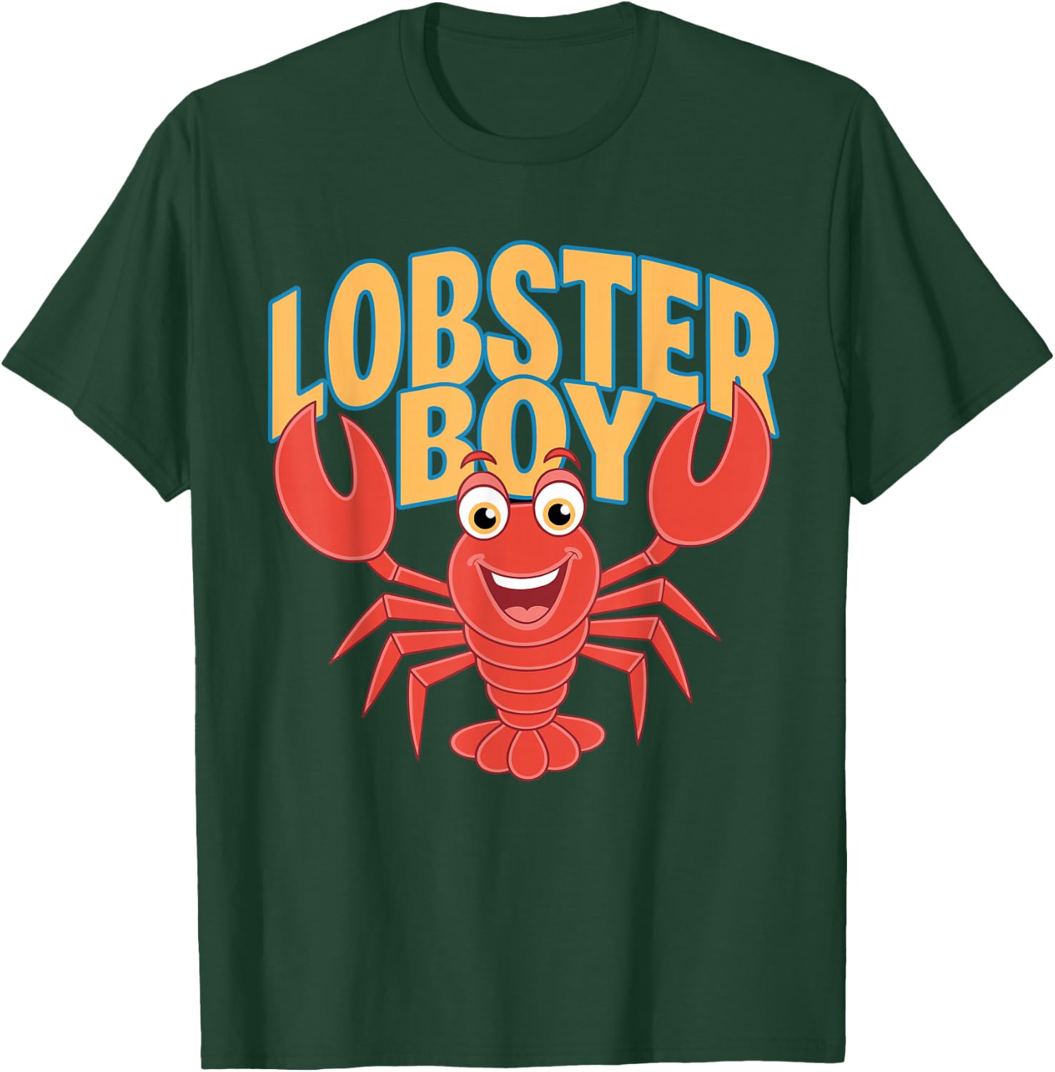 Lobster Boy | Childrens Lobsters Product | Kids Boys Lobster T-Shirt - T-Shirt | Forest