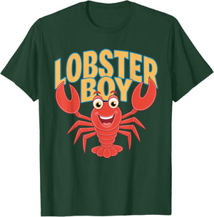 Lobster Boy | Childrens Lobsters Product | Kids Boys Lobster T-Shirt - T-Shirt | Forest