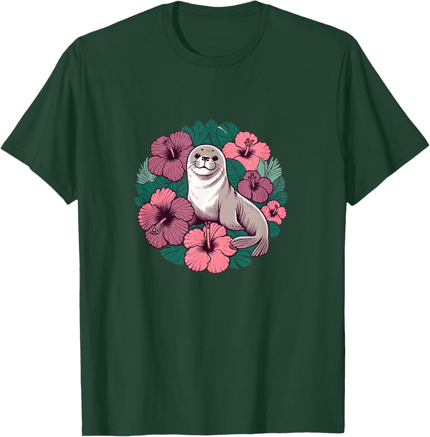 Retro Hawaii Hawaiian monk seal T-Shirt - T-Shirt | Forest