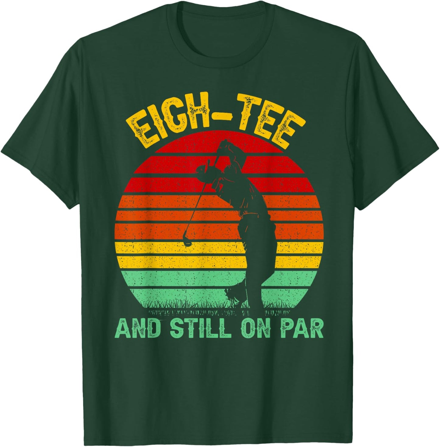 Funny 80th Birthday Golf Pun Golfing 80 Year Old Golfer T-Shirt - T-Shirt | Forest