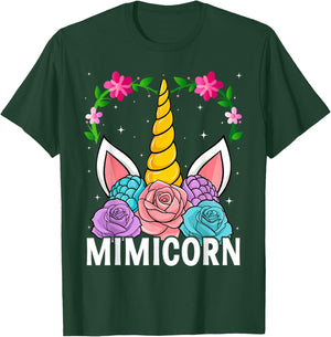 Funny Mimicorn Unicorn Costume Women Mom Mother's Day T-Shirt - T-Shirt | Forest