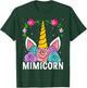 Funny Mimicorn Unicorn Costume Women Mom Mother's Day T-Shirt - T-Shirt | Forest