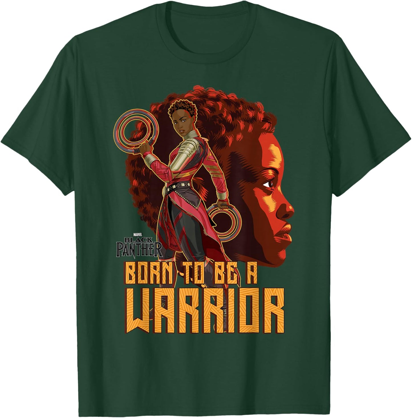 Marvel Black Panther Movie Nakia Profile Graphic T-Shirt - T-Shirt | Forest