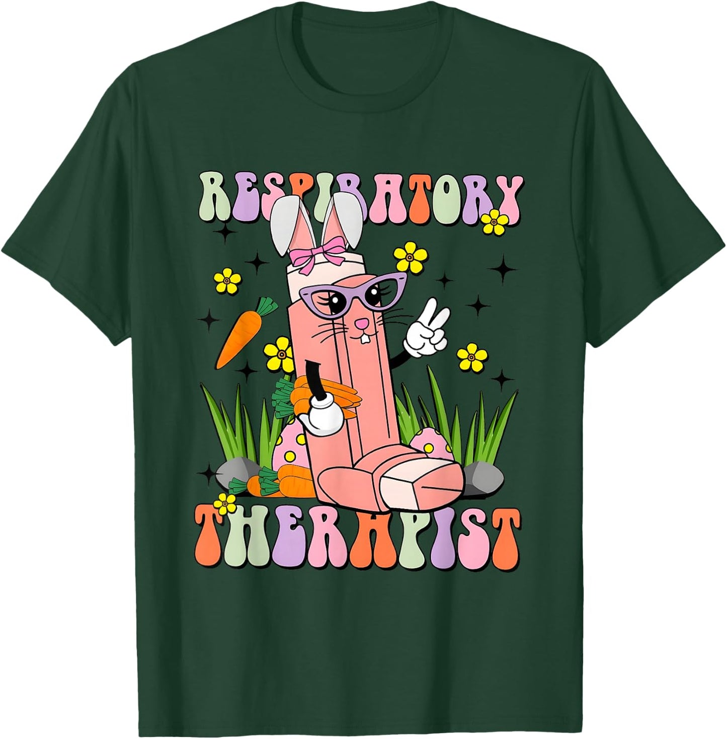 Easter Day Respiratory Therapist Easter Day Lung Squad T-Shirt - T-Shirt | Forest