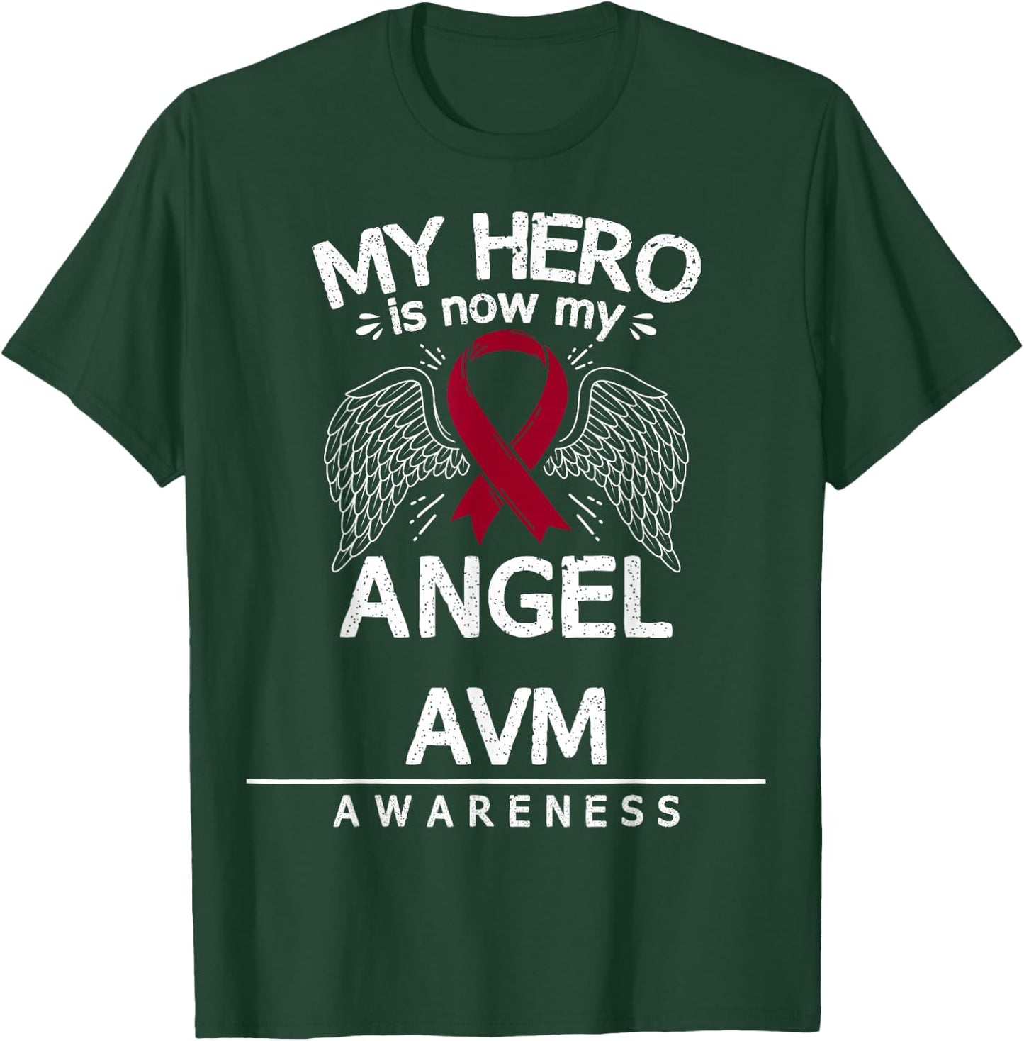 Arteriovenous Malformation Survivor - AVM Awareness Ribbon T-Shirt - T-Shirt | Forest