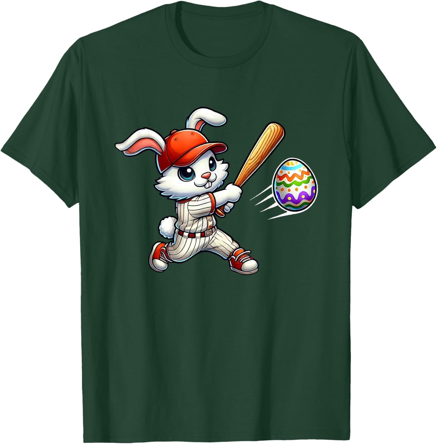 Easter Baseball Design for Boys Easter Bunny T-Shirt - T-Shirt | Forest