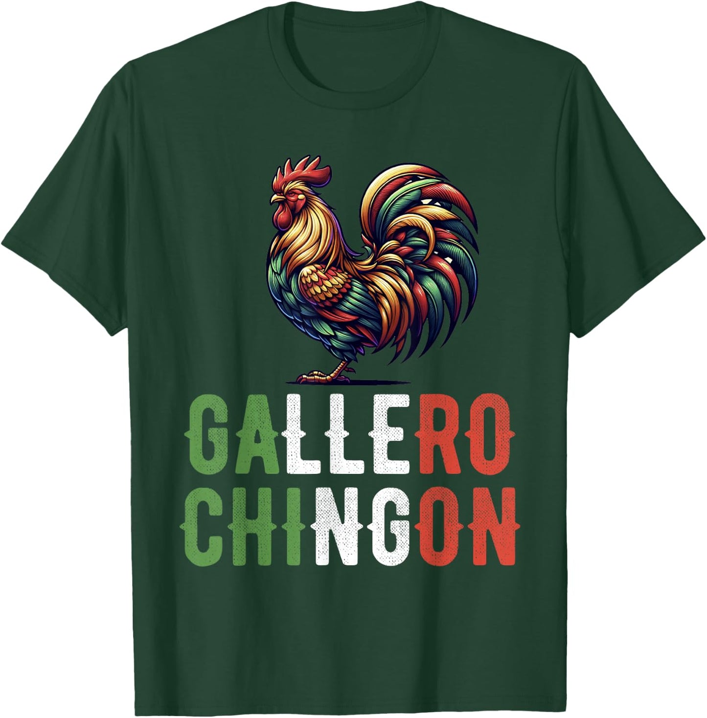 Gallero Mexicano Peleas Gallos Mexican Rooster T-Shirt - T-Shirt | Forest